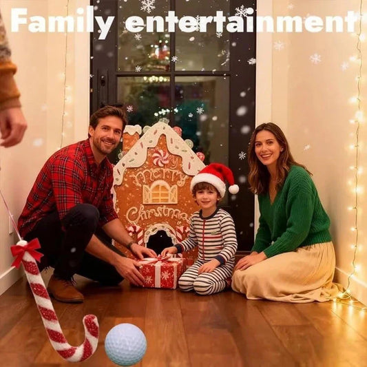 🎅 Lebkuchen-Golf-Spielset – Bestes Weihnachtsspiel🎄🍪 50% RABATT JETZT! ✨ Lebkuchen-Golf-Spielset - Festliches 2-Putter & 6-Loch-Spiel für Familienweihnachtsfeiern! 🎄🏌️♂️