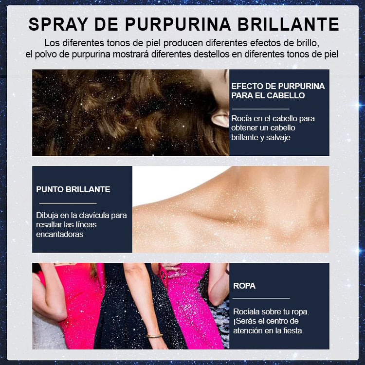 ⏳Begrenzte Zeit 50% Rabatt💥Wasserfestes Spray mit Glitter für Haare und Kleidung bei Bühnenpartys-4