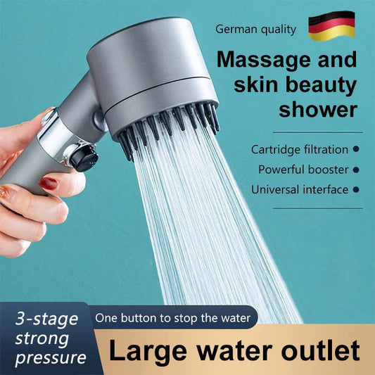 🚿 50% RABATT BEGRENZTE STÜCKZAHL! ✨ Luxus-Duschkopf für Hautpflege & Massage - 3 Spray-Modi mit Wassersparender Technologie für Verjüngendes Duscherlebnis 💎🌊
