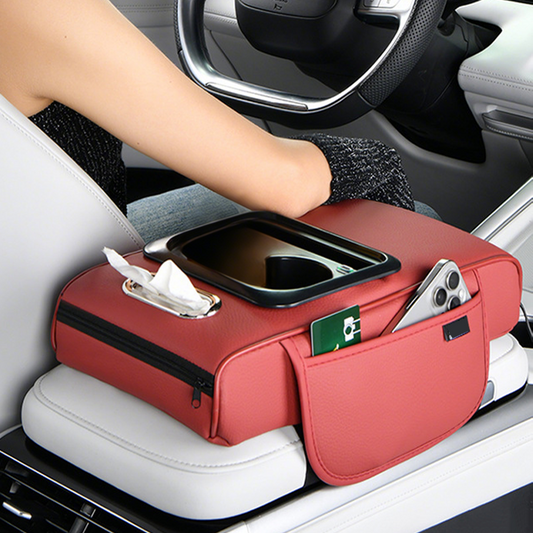 🚗 50% RABATT JETZT! ✨ Autositz-Armlehnen-Organizer mit USB-Ladeanschlüssen - Multifunktionales Aufbewahrungsfach mit Schiebedeckel für Fahrersitz 📦🔌