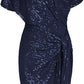 💃 LETZTER TAG - 50% RABATT! ✨ FUNKELNDES RÜSCHENKLEID - Ein Schulterteil mit Glitzer, Elegant für Abendmode und besondere Anlässe 🌟