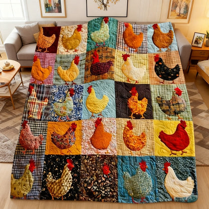 🐔 50% RABATT! 🛋️ Vintage Flanelldecke mit Hühnermuster – Weich, kuschelig & charmant – Ideal für Sofa, Bett & gemütliche Stunden ✨