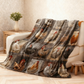 🐔 50% RABATT! 🛋️ Vintage Flanelldecke mit Hühnermuster – Weich, kuschelig & charmant – Ideal für Sofa, Bett & gemütliche Stunden ✨