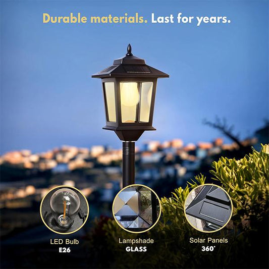 💡 50% RABATT! 🏡 Terrassenweg Hinterhofgarten Veranda-Dekoration Stehlampe – Wasserdicht, Automatisch & Stimmungsvoll 🌿
