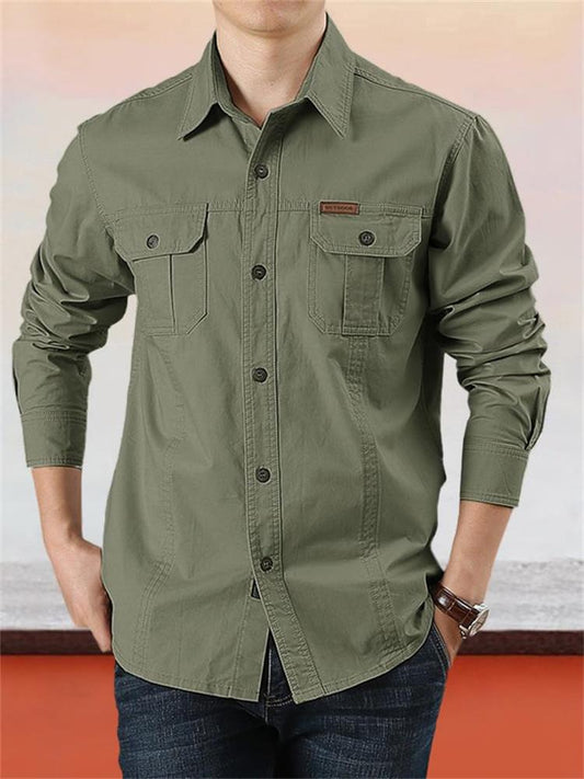 👔 50% RABATT! ✨ Lässiges Einfarbiges Herrenhemd aus Baumwolle – Klassischer Schnitt, Atmungsaktiv & Vielseitig Kombinierbar Für Den Täglichen Gebrauch 🍂