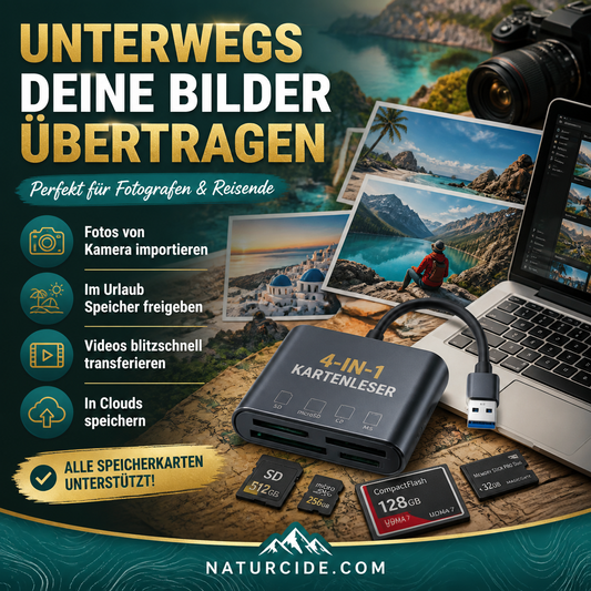 🛍️ KAUFE 2, ERHALTE 1 GRATIS! 📱 3-in-1 Speicherkartenleser – USB-C, Lightning & USB-A – Plug & Play für iPhone, Android, PC & Mac ⚡