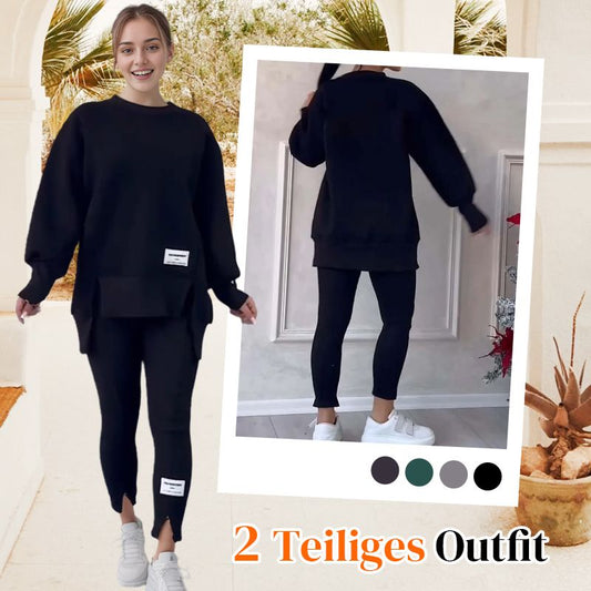 👚 60% RABATT 2025 NEU! ✨ Lässiges Sweatshirt-Leggings-Set für Frauen - Ultraweiches Jersey mit Moderne Passform für Alltag & Sport 🏃‍♀️💫