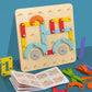 🧩 50% RABATT ! ✨ Montessori-Steckpuzzle - Holzformen mit Lernkarten für frühe Bildung & kreative Entwicklung 🎁🎄