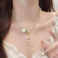 🌸 50% RABATT! ✨ Damen Halskette mit Rosen und Perlen – Romantisch, elegant & zeitlos – Zartes Design, perfekt für besondere Anlässe oder als tägliches Statement – ein echter Blickfang 💎