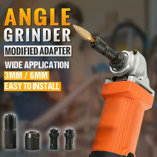 ⚙️ KAUFE 2, ERHALTE 1 GRATIS! 🔧 Winkelschleifer-Adapter – 3mm/6mm Spannfutter, Langlebig & Kompatibel mit 100-Typ für Schleifen, Polieren & Schneiden ✨