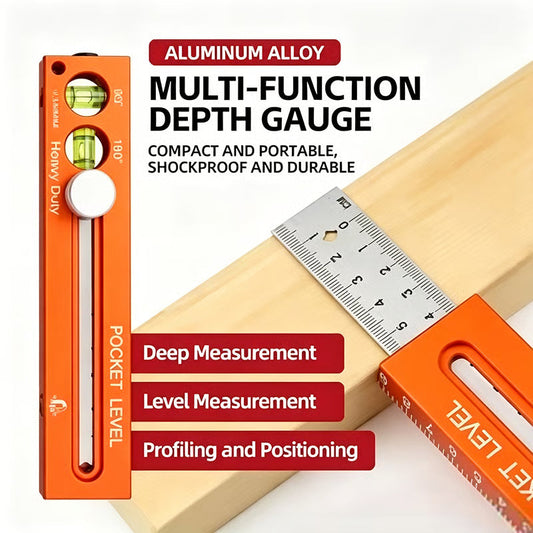 📏 50% RABATT! 🔧 Multifunktionell Markeringsnivålinjal – Präcisionsmarkering, Integrerad Vattenpass & Ideal För Snickeri, Kakel & DIY-projekt 🛠️