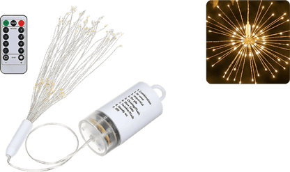 ✨ KÖP 3 FÅ 1 GRATIS! 🎆 Solar Firework Light String – 280 Varmvita Lysdioder, 8 Lägen & Fjärrkontroll, Vattentät & Perfekt För Trädgård & Fest 🏡
