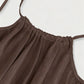 👗 60% RABATT! 💃 Einfarbiges Rückenfreies Cami-Kleid für Damen – Leicht, Luftiger Schnitt & Perfekt Für Den Sommer ☀️