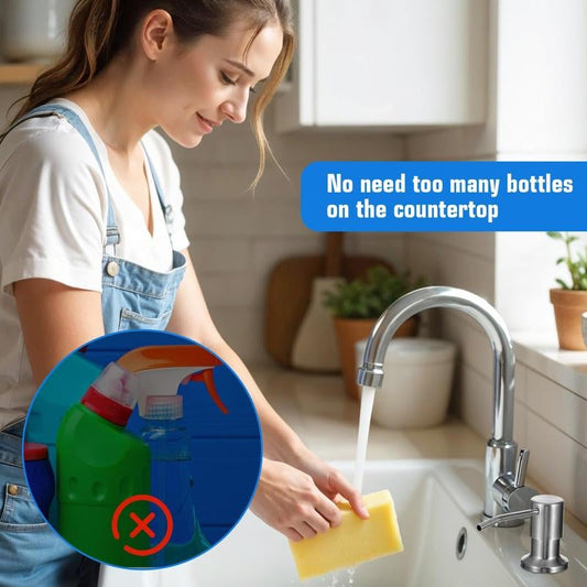 🧴 50% RABATT! 🍽️ Edelstahl-Seifenspender für Spülbecken – Mit Silikonschlauch & praktischer Pumpe – Ideal für Küche oder Bad – sparsam, hygienisch & leicht zu befüllen 🚰✨