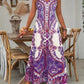 👗 60% RABATT! 💃 Retro-Print Maxikleid für Damen – Trägerlos mit V-Ausschnitt, Fließender Stoff & Perfekt für besondere Anlässe ✨