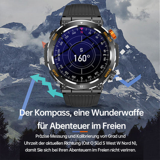 ⌚ 60% RABATT! 🏃 Wasserdichte Sport- & Outdoor-Smartwatch – GPS, Herzfrequenzmesser & Multisport-Modi 🌲