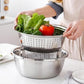 🥣 50% RABATT! 🥗 3-in-1 Set mit Schüssel, Abtropfschale & Reibe – Integrierter Abtropfkorb Zum Waschen, Abtropfen & Mischen Für Eine Effiziente Küche ✨
