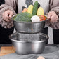 🥣 50% RABATT! 🥗 3-in-1 Set mit Schüssel, Abtropfschale & Reibe – Integrierter Abtropfkorb Zum Waschen, Abtropfen & Mischen Für Eine Effiziente Küche ✨