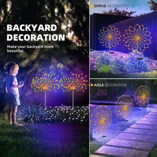 🎆 60% RABATT! ☀️ Wasserdichte Solar-Garten-Feuerwerkslampe – 8 Lichtmodi, Wetterfest & Festliche Dekoration für den Garten 🏡
