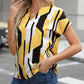 👚 50% RABATT! 💥 Damen Große Größen Colorblock Bluse Kurzarm – Leichter Stoff & lockerer Schnitt – Farbenfrohes Design, perfekt für heiße Tage – bequem und stilvoll für den Alltag 🌸