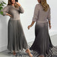 👗 60% RABATT! ✨ Damen Kleid mit Rundhalsausschnitt & Falten – Elegant, Fließender Schnitt & Perfekt für Anlässe 💃