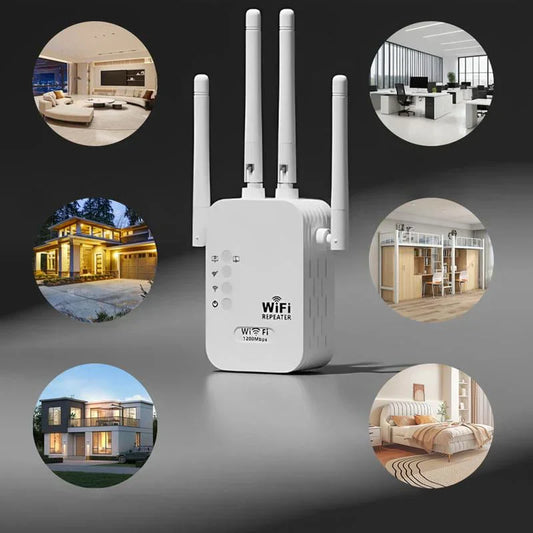 📶 50% RABATT + KAUFE 3 ERHALTE 1 GRATIS! 🔥 WLAN-Extender 1200 Mbit/s - Dualband & 10.000㎡ Reichweite, Perfekt für Großes Zuhause mit Vielen Geräten ✨