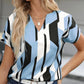 👚 50% RABATT! 💥 Damen Große Größen Colorblock Bluse Kurzarm – Leichter Stoff & lockerer Schnitt – Farbenfrohes Design, perfekt für heiße Tage – bequem und stilvoll für den Alltag 🌸
