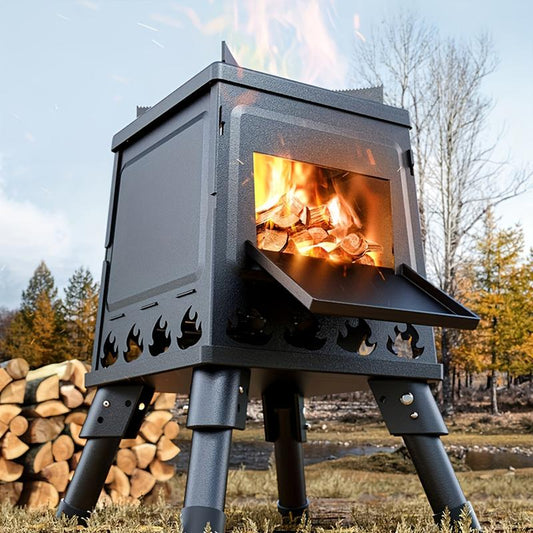 🔥 60% RABATT! 🏕️ Faltbarer Outdoor-Holzofen – Tragbar, vielseitig & ideal fürs Camping ✨