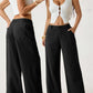 👖 50% RABATT! 🔥 Lässige Damen Loungehose aus Baumwoll-Leinen-Mix – Fließend, gerades Bein & hoher Bund – Perfekt für Sommer, Alltag oder entspannte Tage zu Hause ☀️🌸