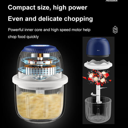 🔪 50% RABATT! ⚡ Kabellose elektrische Mini-Küchenmaschine – Wiederaufladbar & leistungsstark – Perfekt für Zwiebeln, Kräuter, Nüsse oder Babybrei – kompakt & leicht zu reinigen – ideal für Camping, Wohnmobil oder kleine Küchen 🏕️