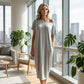 👗 50% RABATT! ✨ Luftiges Langärmliges Maxikleid mit Taschen – Perfekt Für Heiße Tage & Reisen, Leicht & Bequem 🌿
