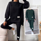 ✨ 60% RABATT! 🧘‍♀️ Lässiges Sweatshirt-Leggings-Set – Ultraweiches Jersey, Moderne Passform & Perfekt für Alltag, Sport oder Entspannung 🏃‍♀️📦