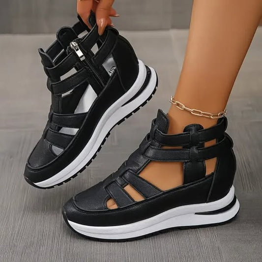 👡 60% RABATT! ✨ Bequeme Leichte Wedges mit Seitlichem Reißverschluss – Stilvoll, Einfach Anzuziehen & Perfekt für Den Alltag 🌸