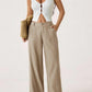 👖 50% RABATT! 🔥 Lässige Damen Loungehose aus Baumwoll-Leinen-Mix – Fließend, gerades Bein & hoher Bund – Perfekt für Sommer, Alltag oder entspannte Tage zu Hause ☀️🌸