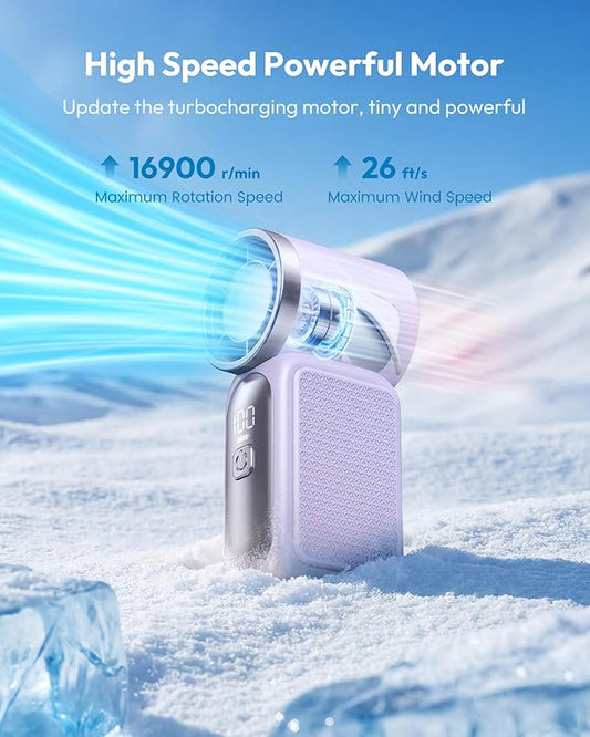 🌀 50% RABATT! 🎉 Mini-Handventilator mit LED-Anzeige – 5-stufiger Turbo, USB-aufladbar – Schnelle Kühlung für Reisen, Büro oder Make-up – kompakt & perfekt als Geschenk 🌬️✨🎁