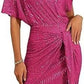 💃 LETZTER TAG - 50% RABATT! ✨ FUNKELNDES RÜSCHENKLEID - Ein Schulterteil mit Glitzer, Elegant für Abendmode und besondere Anlässe 🌟