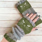 🧤 60% RABATT JETZT! 🐱 Strickhandschuhe mit Katzenmotiv - Weich & Fingerlos, Perfekt für Stil und Funktionalität im Winter ✨