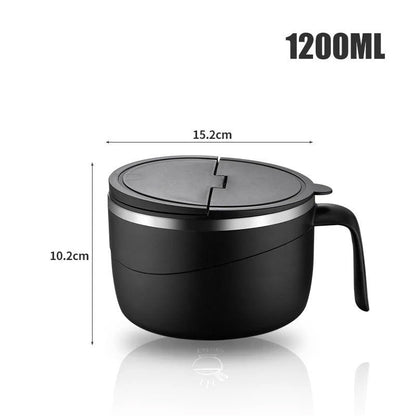 🍜 50% RABATT! 🔥 304 Edelstahl Isolierte Ramen-Schüssel – Hält Lange Warm, Robust & Perfekt Für Suppen, Nudeln & Mahlzeiten Unterwegs 🥢