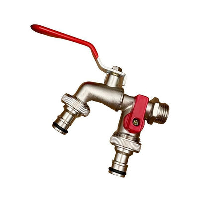 🚰 50% RABATT! 🔧 WRAS-zugelassener Doppelauslass-Außenhahn – Frostsicheres Messing, Eingebautes Rückschlagventil & Perfekt Für Garten & Hausgebrauch 🏠