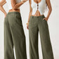 👖 50% RABATT! 🔥 Lässige Damen Loungehose aus Baumwoll-Leinen-Mix – Fließend, gerades Bein & hoher Bund – Perfekt für Sommer, Alltag oder entspannte Tage zu Hause ☀️🌸