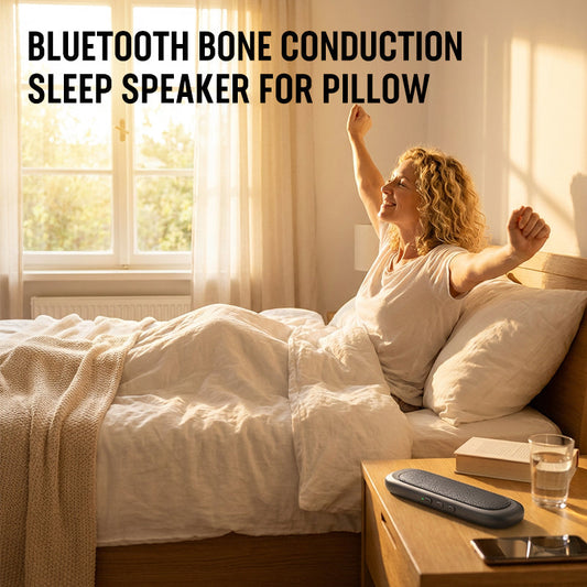 🛏️ 50% RABATT! 🔊 Bluetooth-Knochenschall-Kissenlautsprecher – Persönliches Audio, Schlankes Design & Akku für Ruhigen Schlaf 💤