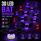 🦇 50% RABATT! 🎃 3D LED-Fledermäuse Halloween-Deko – Lila Licht, hängend & wandklebend – Gruselige Atmosphäre für Haus & Party 🌙