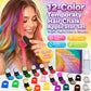 🎨 50% RABATT! ⚡ Haarkreide-Set – 12 Farben, auswaschbar & einfach – Ideal für Partys ✨