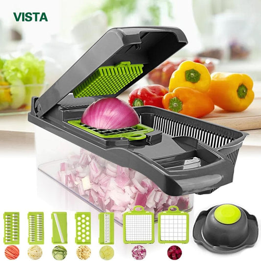 🥗 50% RABATT! 🔪 Multifunktionaler Obst- & Gemüseschneider – 15-teiliges Set, robust & leicht zu reinigen – Perfekt für schnelle & gesunde Küche 🍎
