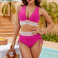 🩱🏝️ Hoch Taillierte Bikini-Sets – Bauchkontrolle, Farbblock-Design & Perfekt für Strand/Pool ✨