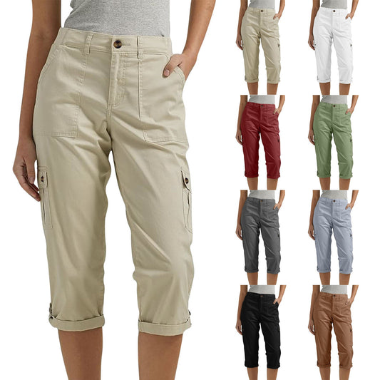 👖 50% RABATT! ⏰ Damen 7/8 Freizeithose – Unifarben, praktische Taschen & bequeme Passform – Perfekt für Alltag, Reisen oder entspannte Tage – stilvoll & vielseitig 🌸✨🌿