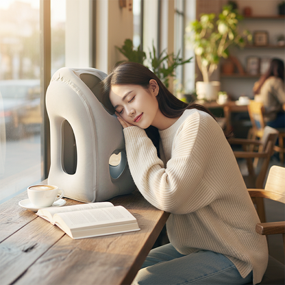 🧳 50% RABATT! 💤 Aufblasbares Reisekissen – Ergonomisch & tragbar ✨