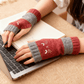 🧤 60% RABATT JETZT! 🐱 Strickhandschuhe mit Katzenmotiv - Weich & Fingerlos, Perfekt für Stil und Funktionalität im Winter ✨