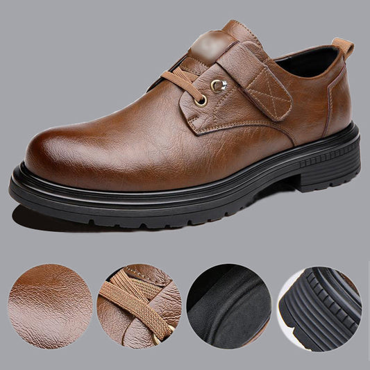 👞 50% RABATT SOLANGE VORRAT REICHT! ✨ Atmungsaktive Retro-PU-Lederschuhe für Herren - Leichtes Design mit Weichschaumsohle für Taglichen Komfort 🌟👞