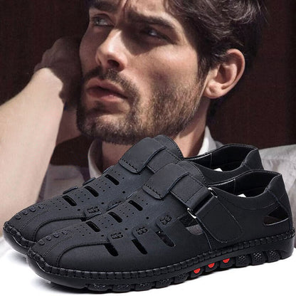 👡 50% RABATT! 🌬️ Modische PU-Ledersandalen mit Löchern – Atmungsaktiv & bequem – Perfekt für heiße Tage, Strand oder den täglichen Gebrauch – leichter Einstieg & vielseitig kombinierbar ☀️